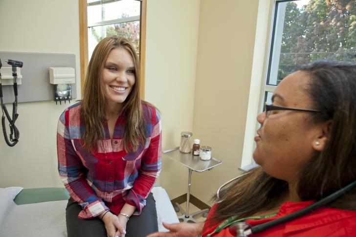 woman at doctor