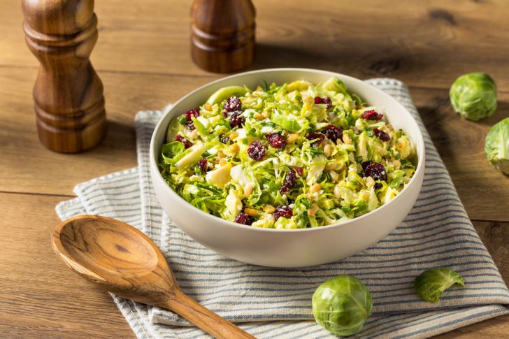 shaved brussel sprout salad