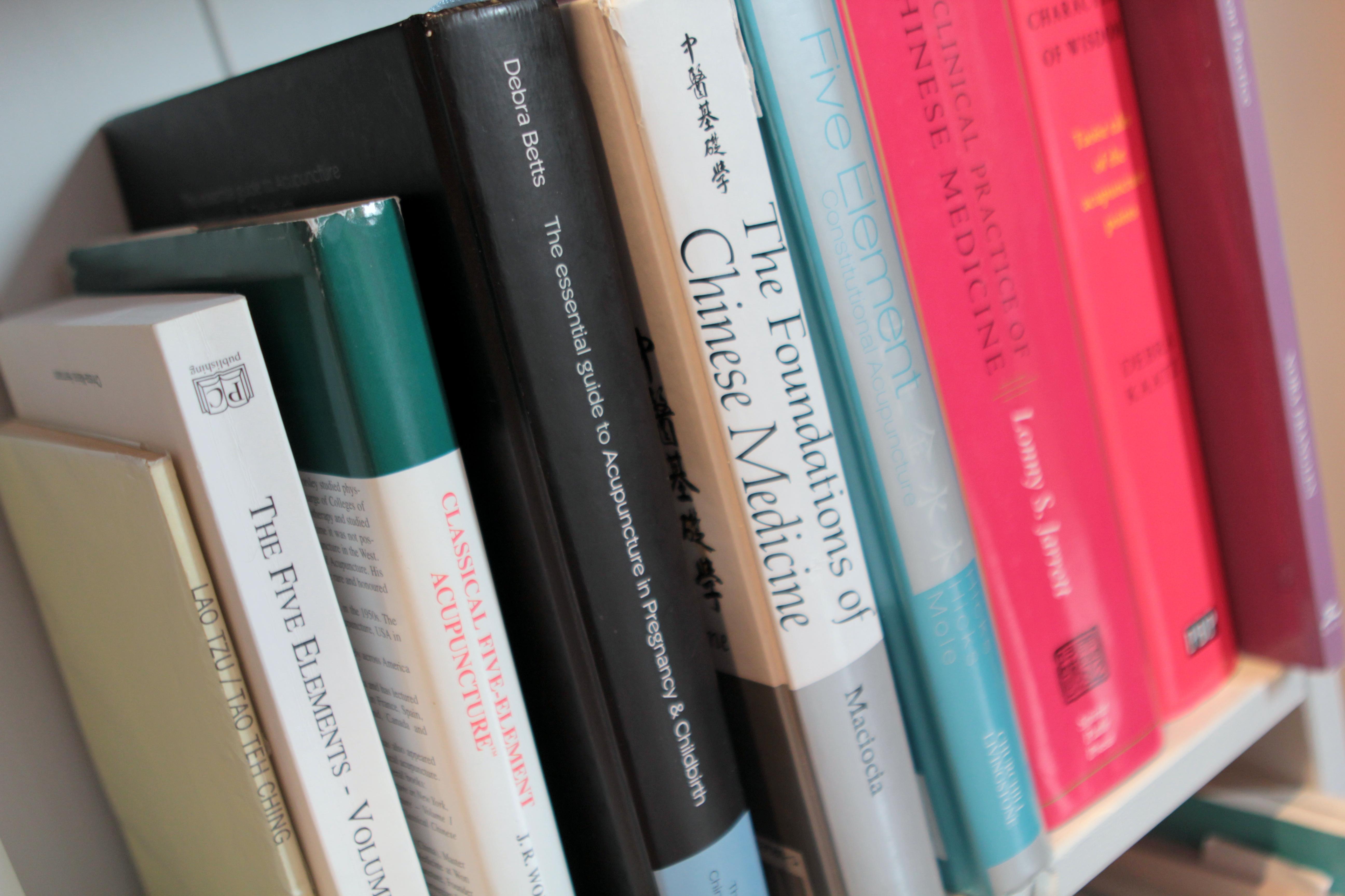 stack of traditional Chinese medicine books