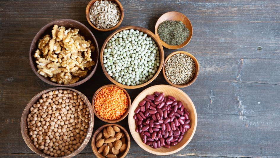 bowls of dried beans