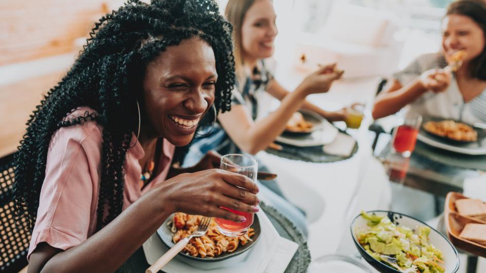 friends having lunch